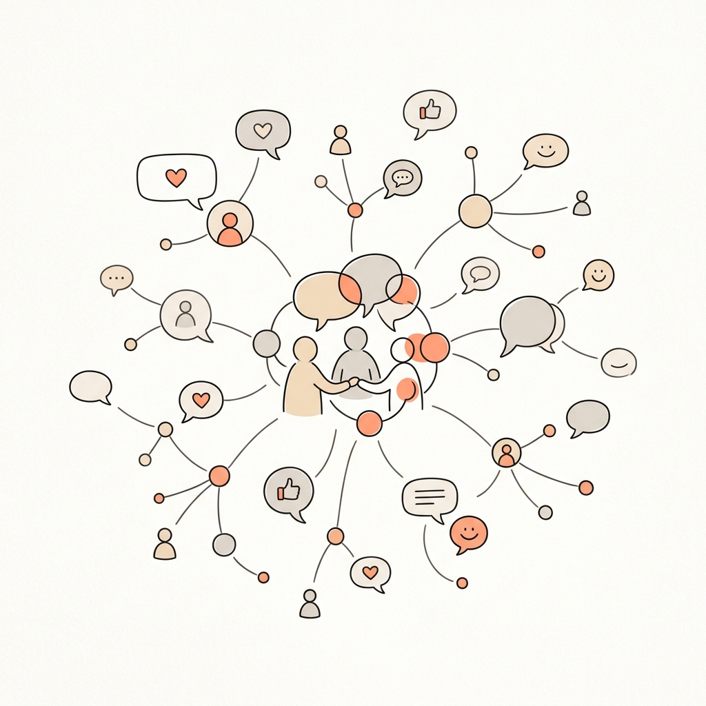 AI marketing network illustration